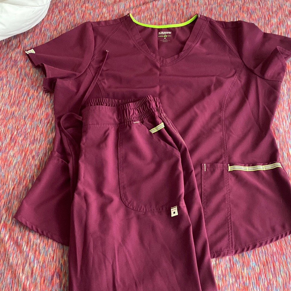 Scrubstar scrub set used purple magenta color